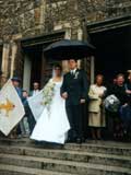 Hochzeitsstndchen bei Herr und Frau Wadas vor der Herz-Jesu-Kirche - 4 Bilder