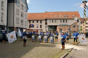 Maikonzert des Goldstadt-Fanfarenzug auf dem Ludwigsplatz