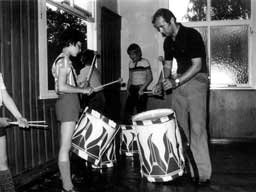 Jugendprobe Trommler mit Ausbilder Dieter Schmid